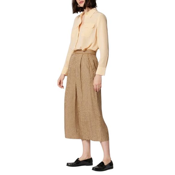 EQUIPMENT ALLETTE SILK TROUSER IN BUFF MULTI, Size 0, New with Tag MSRP $350 - Picture 4 of 11